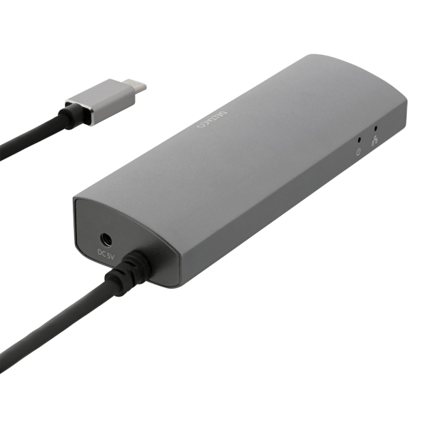 DELTACO USB-C Hub and Network Adapter, USB-C ha, RJ45 ho, 3xUSB-A 3.0, | USBC-1294