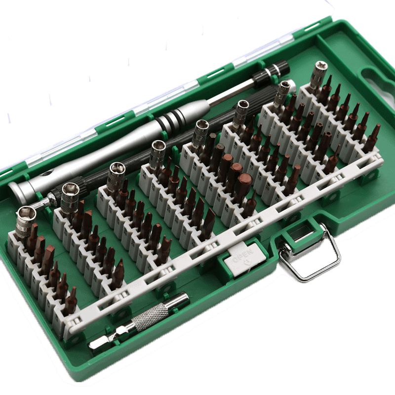 Professional Screwdriver set, 58 parts, Extension bar, CRV socket, bla | VK-56