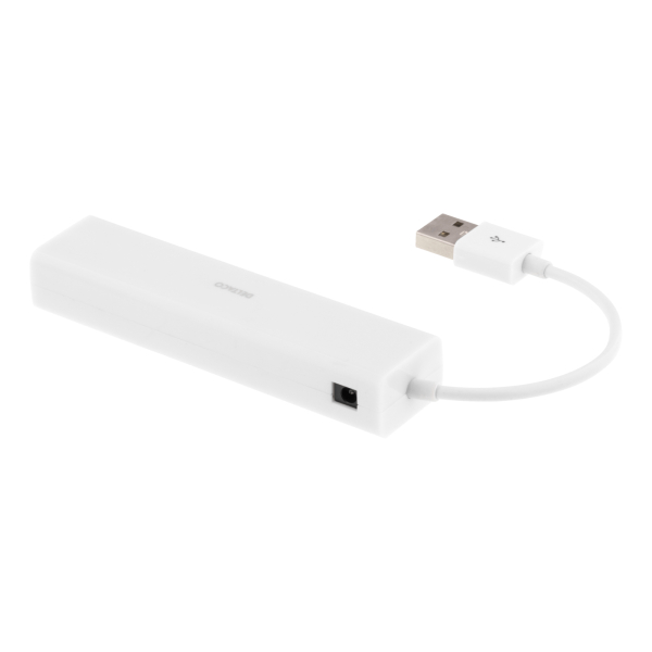 DELTACO USB-hubi ja -verkkosovitin, 100Mbps, 3xUSB, valkoinen | USB2-LAN3