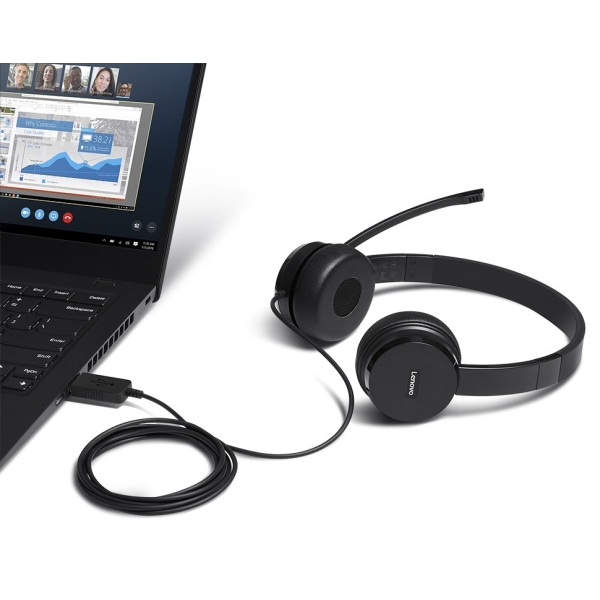 LENOVO 100 STEREO USB HEADSET