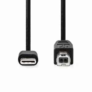 DELTACO USB-C-kaapeli, 5Gbit/s, 5A, 2m, musta | USBC-1503M