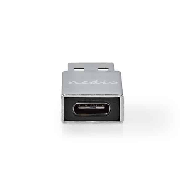 Nedis USB-sovitin | USB 3.2 Gen 1 | USB-A Uros | USB-C™ Naaras | 5 Gbps | Niklattu | Musta | Laatikko