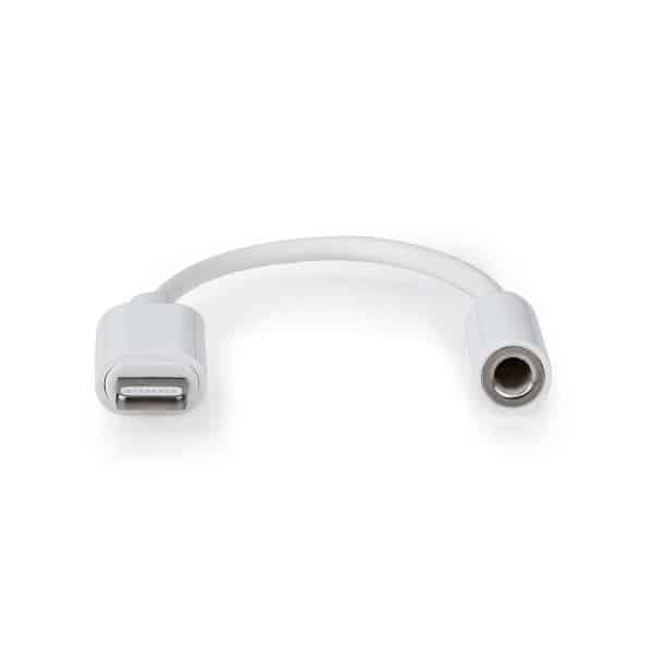 Nedis Lightning Adapteri | Apple Lightning 8-Pin | 3.5 mm naaras | Niklattu | 0.10 m | Pyöreä | TPE | Harmaa
