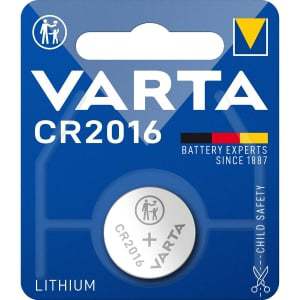 Varta Litiumnappiparisto CR2016 | 3 V | 87 mAh | Esiladattu | 1 - Läpipainopakkaus | Erilaisia laitteita | Hopea
