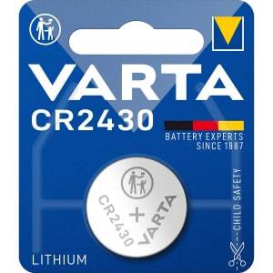 Varta Litiumnappiparisto CR2430 | 3 V | 290 mAh | Esiladattu | 1 - Läpipainopakkaus | Erilaisia laitteita | Hopea