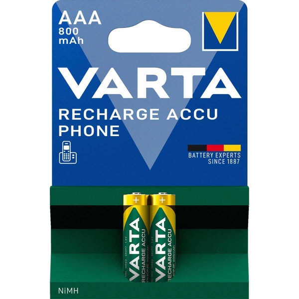 Varta Ladattava Ni-MH-Akku AAA | 1.2 V | 750 mAh | 2-Blister-kortti