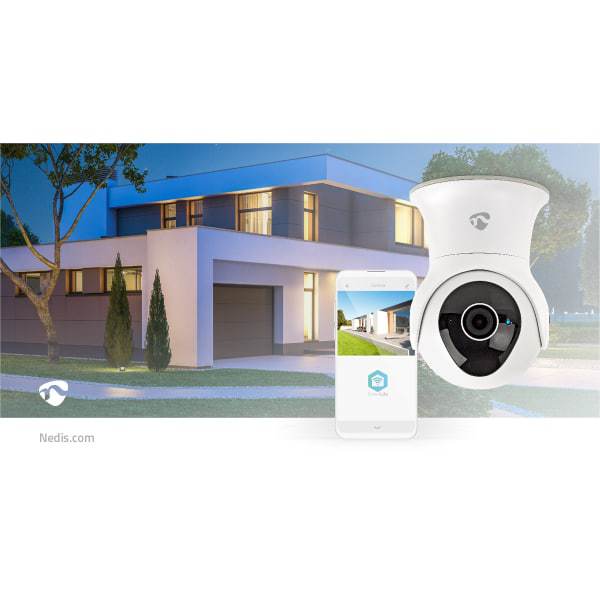 Nedis Wi-Fi Smart IP -Kamera | Panorointi- ja Kallistustoiminto | Full HD 1080p | Ulkokäyttöön | Vedenpitävä