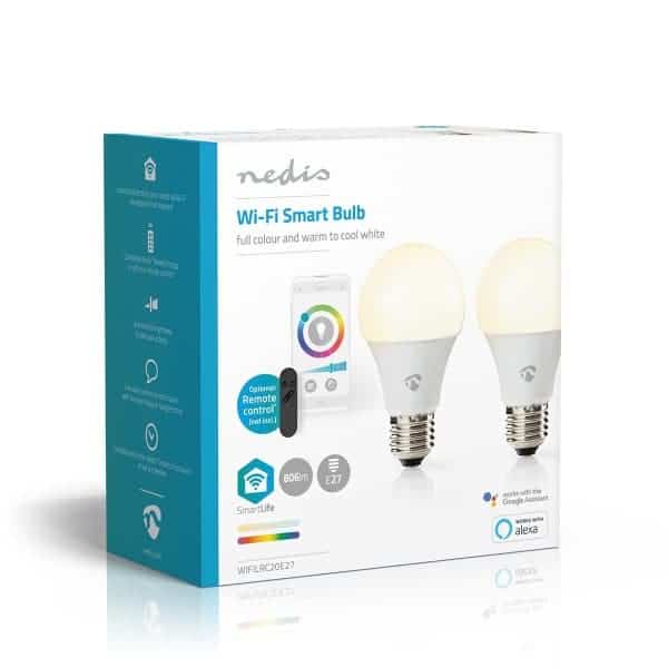 Nedis SmartLife RGB Lamppu | Wi-Fi | E27 | 806 lm | 9 W | RGB / Warm to Cool White | 2700 - 6500 K | Android™ / IOS | polttimo