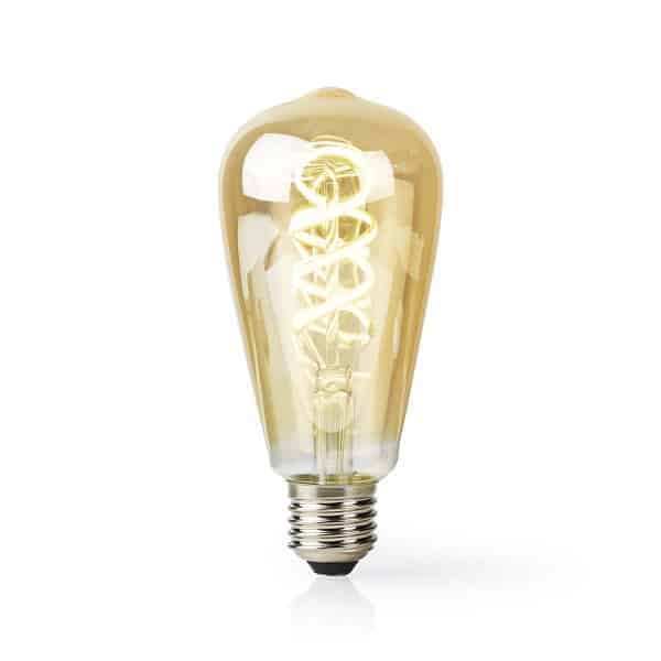 Nedis SmartLife LED Filamenttilamppu | Wi-Fi | E27 | 360 lm | 4.9 W | Warm to Cool White | 1800 - 6500 K | Lasi | Android™ / IOS | ST64