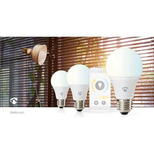 Nedis SmartLife LED Bulb | Wi-Fi | E27 | 806 lm | 9 W | Warm to Cool White | 2700 - 6500 K | Energialuokka: F | Android™ / IOS | polttimo