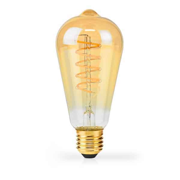 Nedis LED Filamenttilamppu E27 | ST64 | 3.8 W | 250 lm | 2100 K | Himmennettävä | Erittäin lämmin valkoinen | 1 kpl