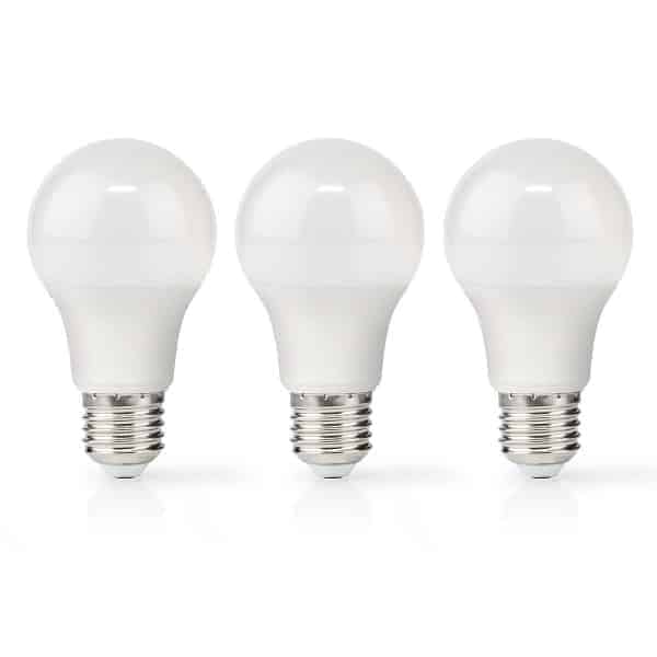 Nedis LED Lamppu E27 | A60 | 4.9 W | 470 lm | 2700 K | Lämmin Valkoinen | Huurrettu | 3 kpl