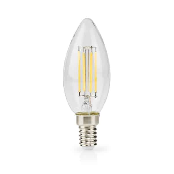 Nedis LED-lamppu E14 | Kynttilä | 4.5 W | 470 lm | 2700 K | Himmennettävä | Lämmin Valkoinen | 1 kpl | Kirkas