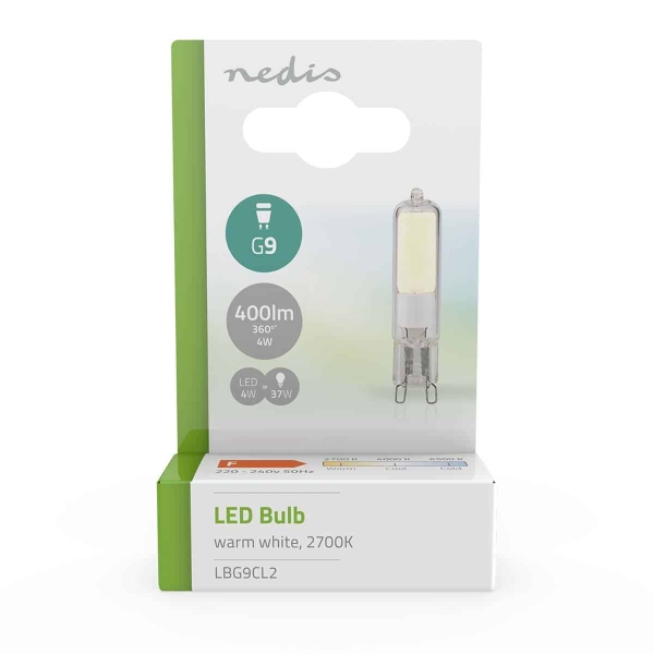 Nedis LED G9 | 4 W | 400 lm | 2700 K | Lämmin Valkoinen | Pakkauksessa olevien lamppujen määrä: 1 kpl