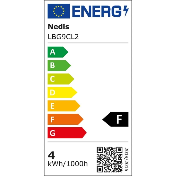 Nedis LED G9 | 4 W | 400 lm | 2700 K | Lämmin Valkoinen | Pakkauksessa olevien lamppujen määrä: 1 kpl