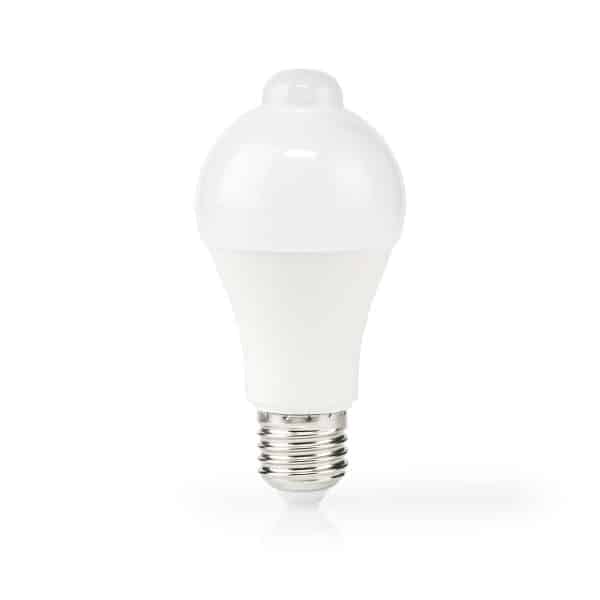 Nedis LED Lamppu E27 | A60 | 4.9 W | 470 lm | 3000 K | Valkoinen | Huurrettu | Liiketunnistus | 1 kpl