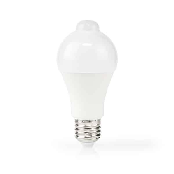 Nedis LED Lamppu E27 | A60 | 8.5 W | 806 lm | 3000 K | Valkoinen | Huurrettu | Liiketunnistus | 1 kpl
