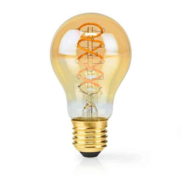 Nedis LED Filamenttilamppu E27 | A60 | 3.8 W | 250 lm | 2100 K | Himmennettävä | Erittäin lämmin valkoinen | 1 kpl
