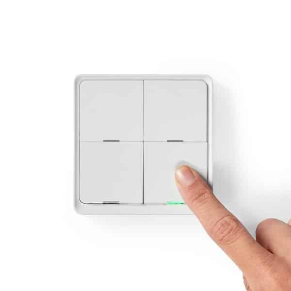Nedis SmartLife Seinäkytkin | Zigbee 3.0 | Seinäkiinnitys | Android™ / IOS | Muovi | Valkoinen