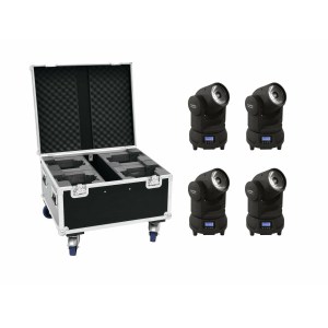 EUROLITE Set 4x LED TMH-X1 Moving-Head Beam + Case