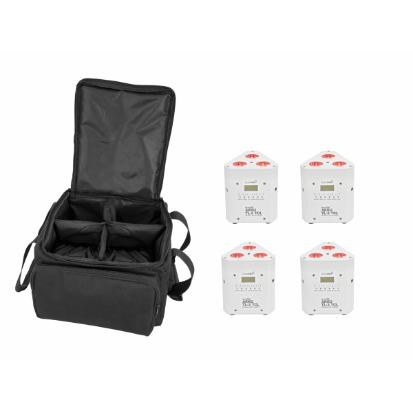 EUROLITE Set 4x AKKU TL-3 TCL white + SB-4 Soft Bag