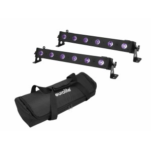 EUROLITE Set 2x LED BAR-6 UV Leiste + Soft Bag