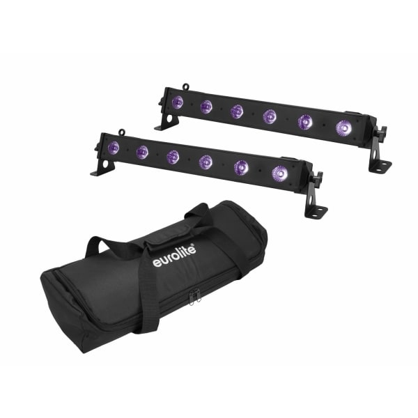 EUROLITE Set 2x LED BAR-6 UV Leiste + Soft Bag