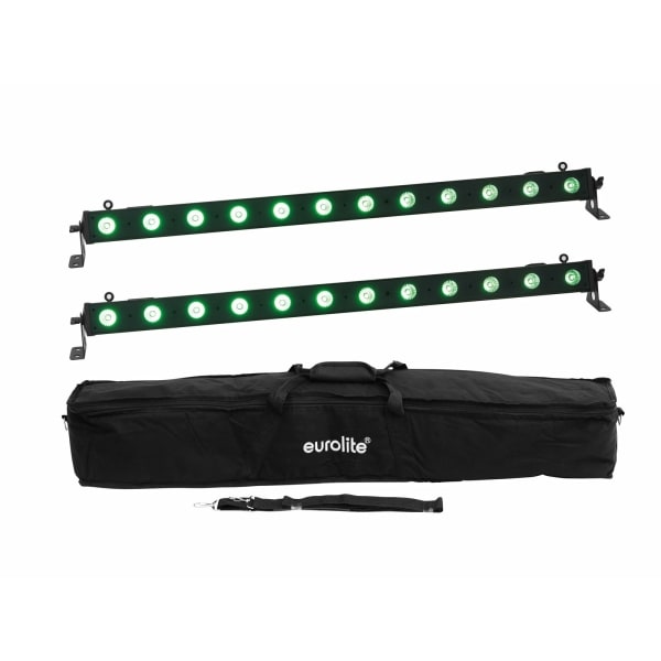 EUROLITE Set 2x LED BAR-12 QCL RGB+UV Bar + Soft Bag