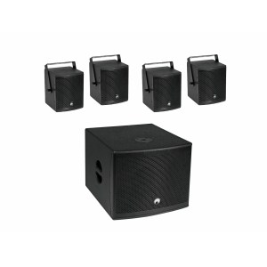 OMNITRONIC Set MOLLY-12A Subwoofer active + 4x MOLLY-6 Top 8 Ohm