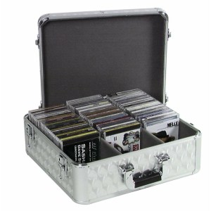 ROADINGER CD Case, black, 200 CDs, with Trolley