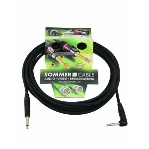 SOMMER CABLE Jack cable 6.3 mono 1x 90° 3m bk Neutrik