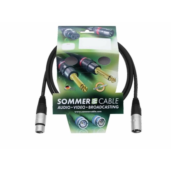 SOMMER CABLE XLR cable 3pin 1.5m bk Neutrik