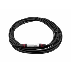 OMNITRONIC XLR cable 3pin 0.5m bk/rd