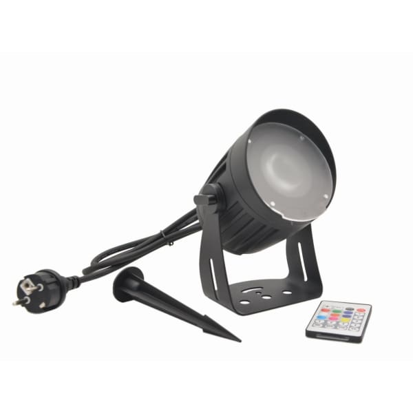 EUROLITE LED Outdoor Spot 15W RGBW QuickDMX with stake