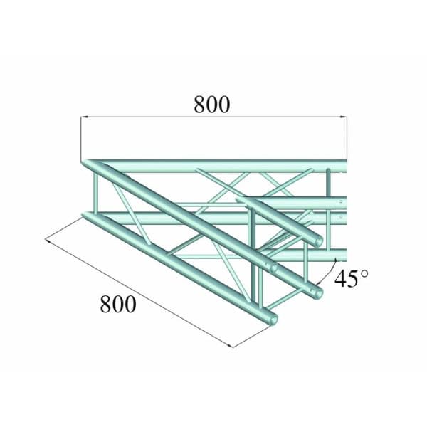 ALUTRUSS DECOLOCK DQ4-PAC19 2-Way Corner 45°