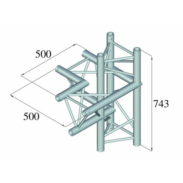 ALUTRUSS TRILOCK 6082AC-44 4-Way Piece / left