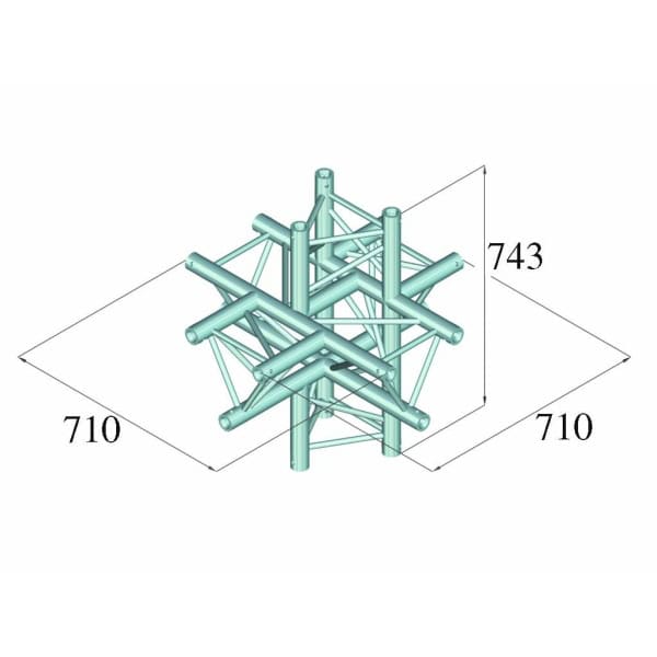 ALUTRUSS TRILOCK 6082AC-61 6-Way Piece