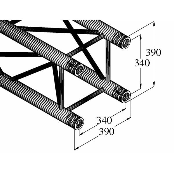 ALUTRUSS QUADLOCK TQ390-3000 4-Way Cross Beam