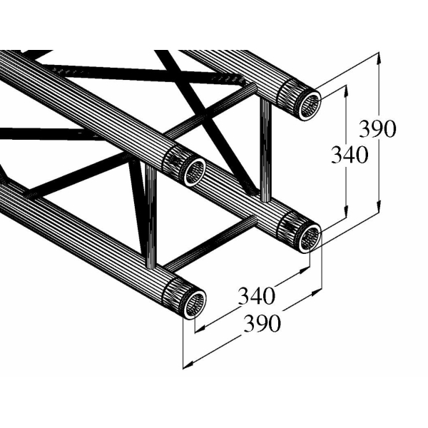 ALUTRUSS QUADLOCK TQ390-5000 4-Way Cross Beam