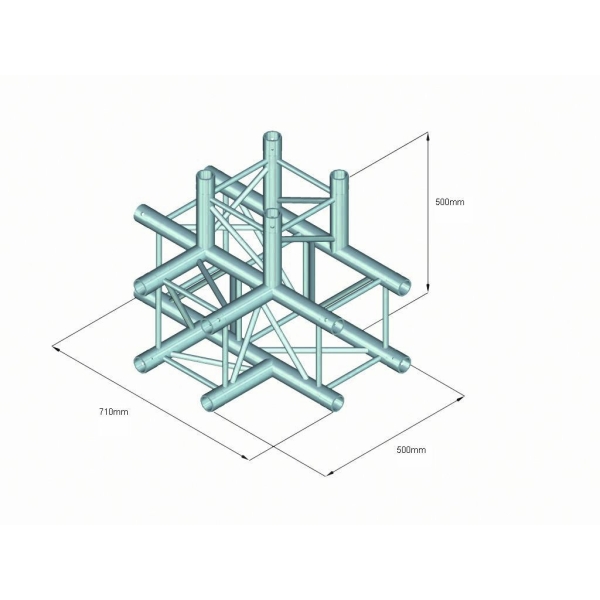 ALUTRUSS QUADLOCK S6082T-42 4-Way T-Piece