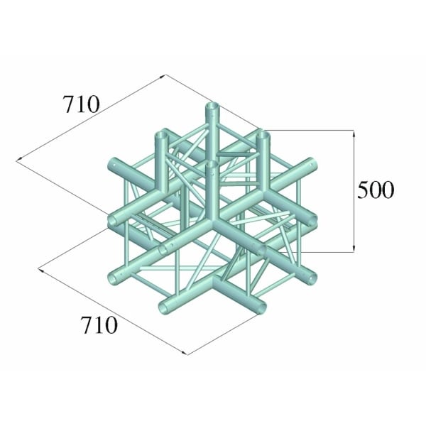 ALUTRUSS QUADLOCK S6082C-51 5-Way Cross Piece