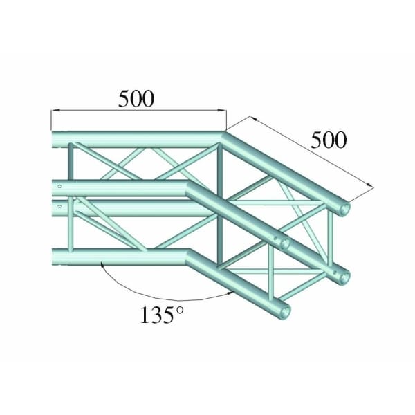 ALUTRUSS QUADLOCK 6082C-23 2-Way Corner 135°