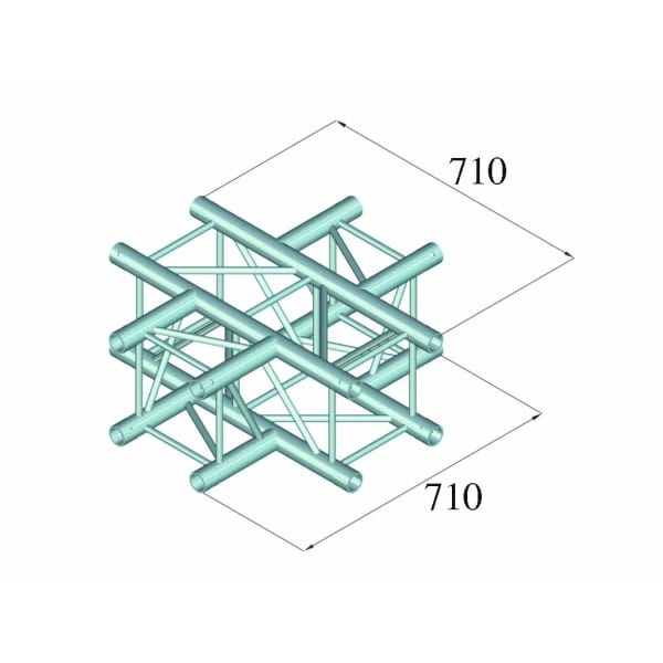 ALUTRUSS QUADLOCK 6082C-41 4-Way Cross Piece