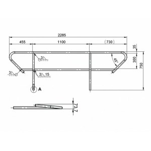 GUIL TMQ-02/440 Stage Rail 188 cm (Aluminium Version)