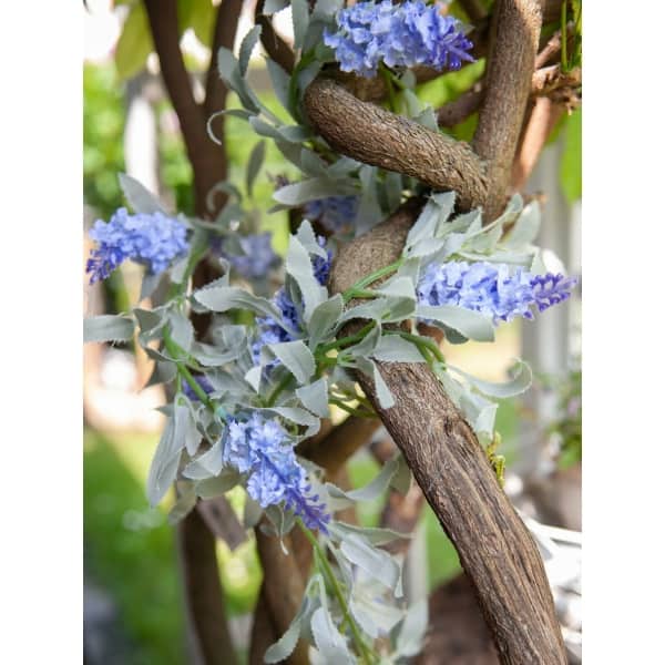 EUROPALMS Flowering Garland, artificial, blue, 180cm - keinotekoinen