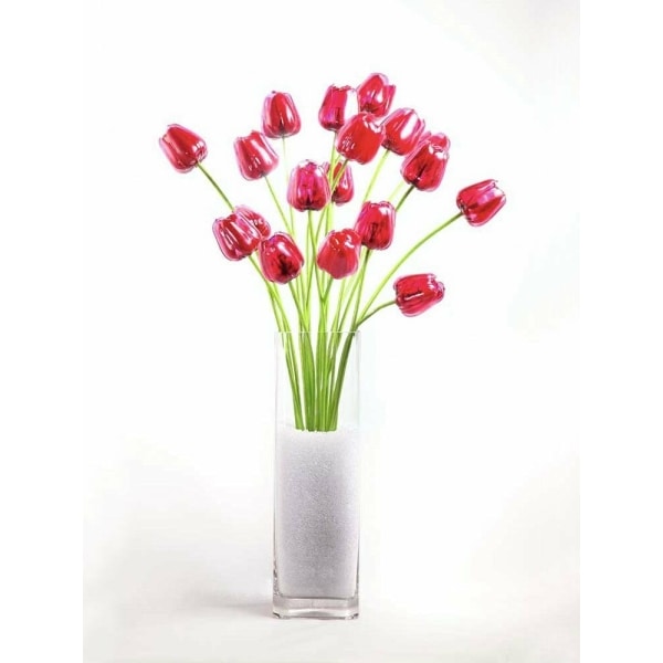 EUROPALMS Crystal tulip,artificial flower, red 61cm 12x - keinotekoinen