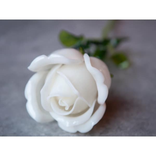 EUROPALMS Crystal rose, white, artificial flower, 81cm 12x - keinotekoinen