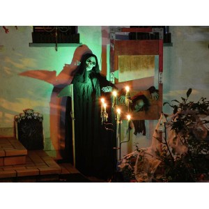 EUROPALMS Slhouette Metal Witch with Broom, 140cm