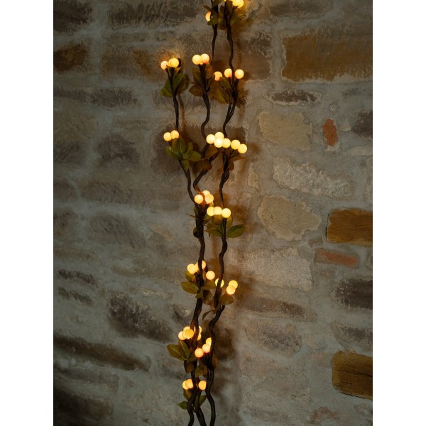 EUROPALMS Heather twig, with LEDs, 180cm
