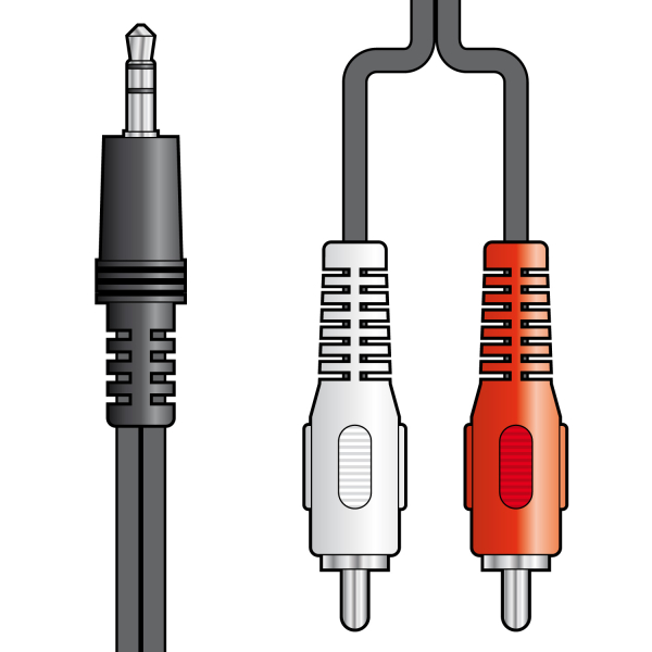 AV:Link - 3.5mm stereo plug to 2 x RCA plugs lead 5.0m